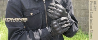 Мотоперчатки Komine GK-252 Protect Goat Leather Gloves