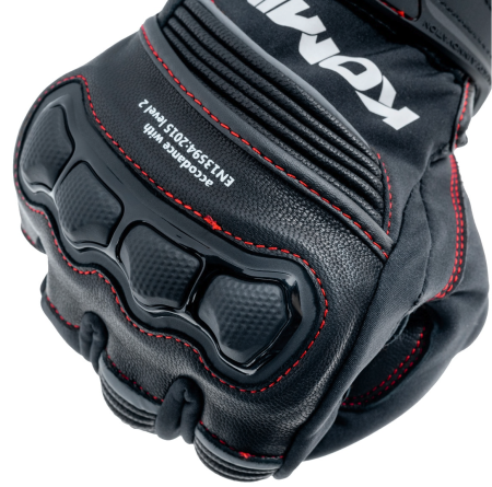 Мотоперчатки мембранные Komine GK-856 High Protect Leather Windproof Gloves EN13594:2015 CE level2