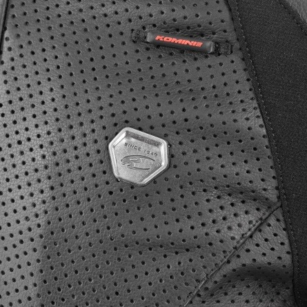 Мотокуртка Komine LJ-536 Protect Leather Jacket из перфорированной натуральной кожи и вставками из кевлара (арамидные волокна)