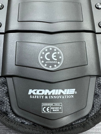 Вставка в мотокуртку Защита спины Komine SK-679 CE Back Inner Protector EN1621-2