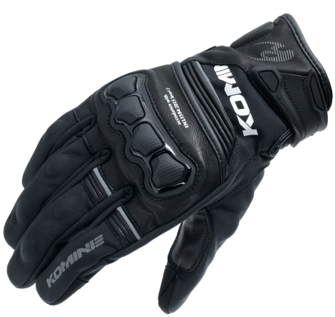 Мотоперчатки мембранные Komine GK-856 High Protect Leather Windproof Gloves EN13594:2015 CE level2