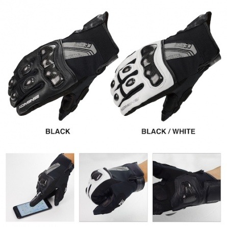 Мотоперчатки Komine GK-824 CE Carbon Protect Short W-Gloves