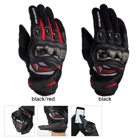 Мотоперчатки Komine GK-224 Carbon Protect Leather Mesh Gloves