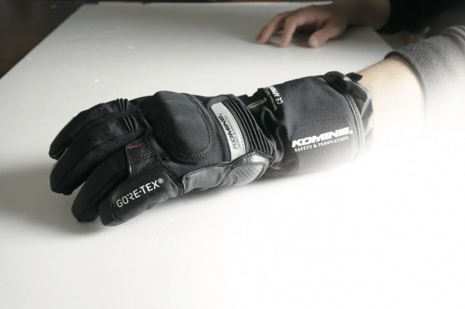 Мотоперчатки Komine GK-814 GTX CE Tourer W-Gloves-ATERUI