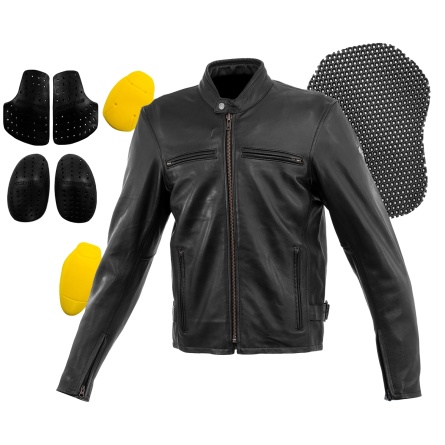 Винтажная куртка из телячьей кожи Komine LJ-534 Single Riders Leather JKT